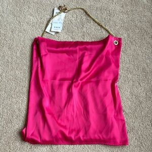 Satin hot pink cami
